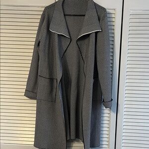 Elegant Black and White Women's Cardigan